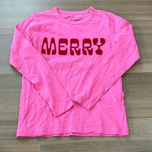 Crewcuts Pink 'Merry' Long Sleeve Tee